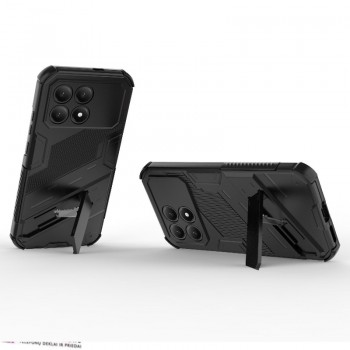 Smūgiams atsparus dėklas su kojele - juodas (Xiaomi Poco F8 Pro)